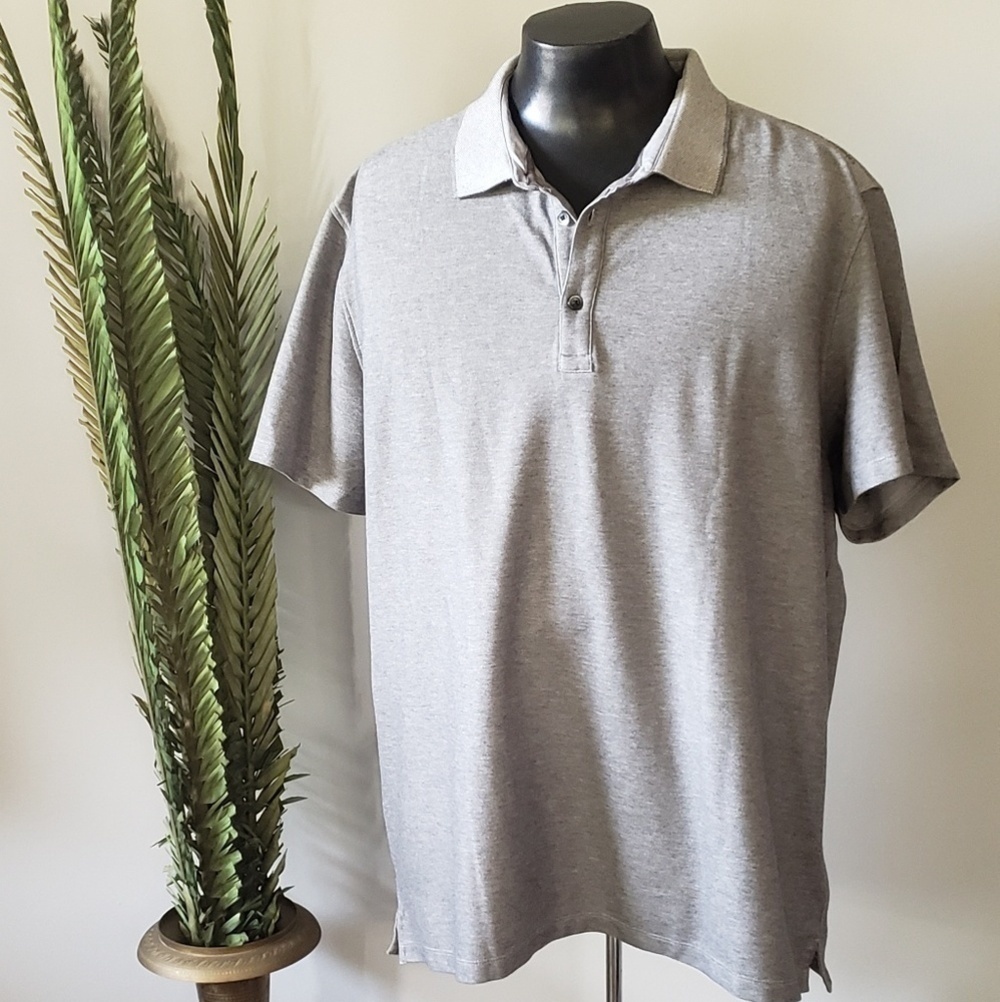 Calvin Klein heathered gray polo NWT